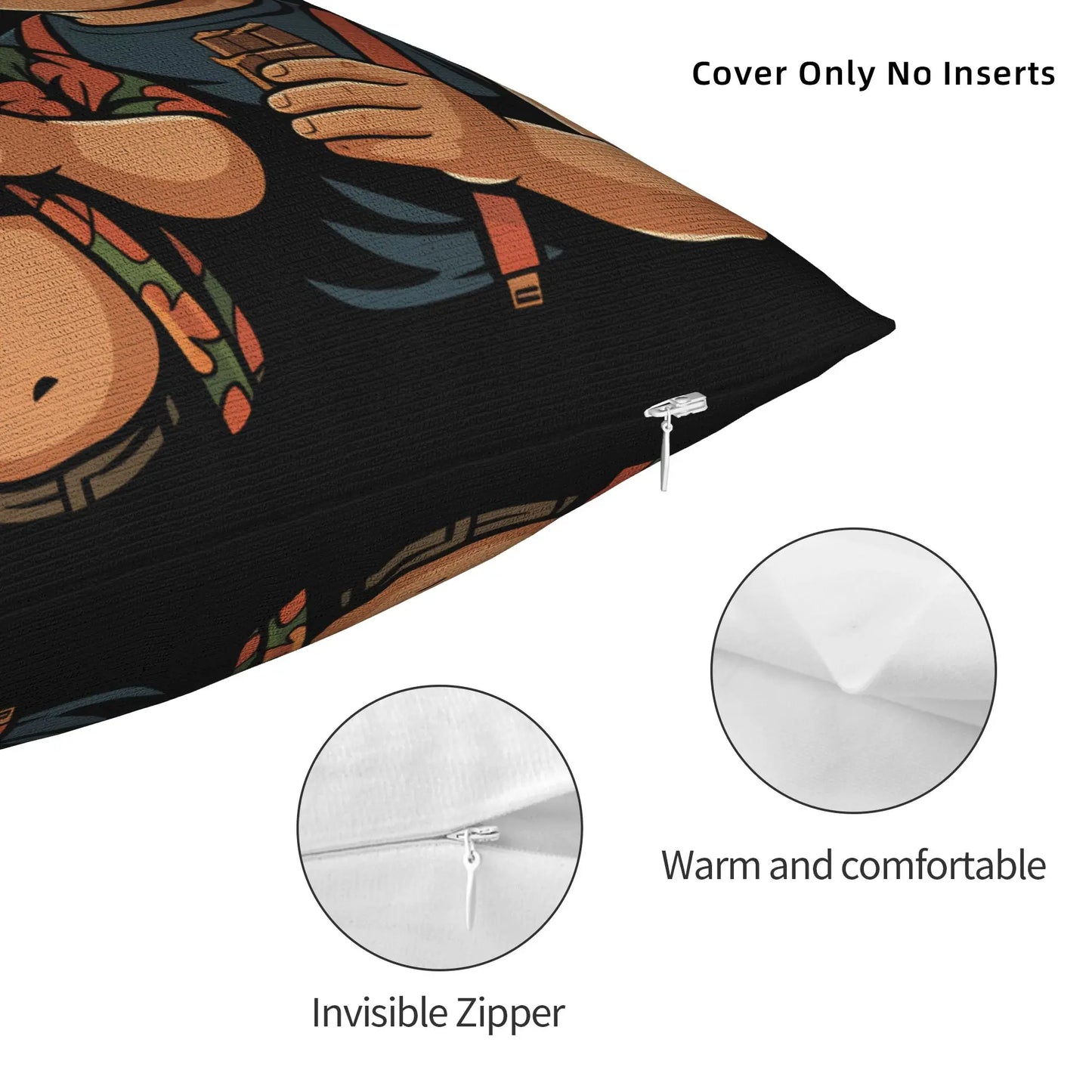 Goonies Chocolate Slot and Gordi Pillow Case  Comfy Pillow Cover Novelty Cushion Cover For Living Room Bed Chair