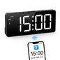 ORIA 7'' LED Alarm Clock with Bluetooth Sync Time Digital Alarm Clock with Dual Alarm & 5 Brightness Levels for Home Office Use