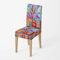 Home chair cover Oil painting style kitchen chairs Coversadjustable dining elastic fabricchairs covers chair cover for wedding