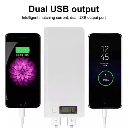 8×18650 Battery Box LED Power Bank Shell Case Dual USB Charging Storage Box Portable Battery Holder Mobile Phone Charger Case