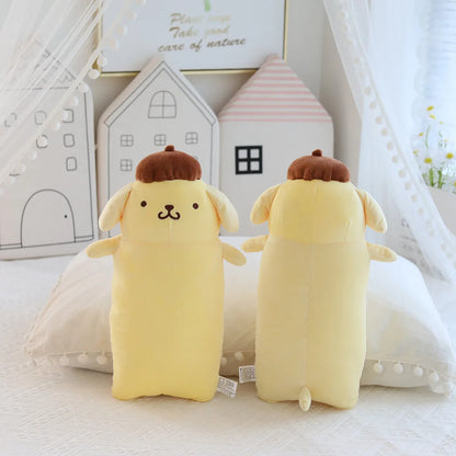 42/65cm Very Long Sanrio Pom Pom Puirn Plush Toys Kawaii Sanrio Pompompurin Stuffed Dolls Room Decor Bedside Cushion Sofa Pillow