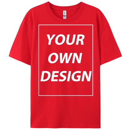 Personalized Custom Print Summer Y2K Team T-Shirt Cotton Casual Loose Short Sleeve Basics Fashion Tee Work Breathable Streetwear