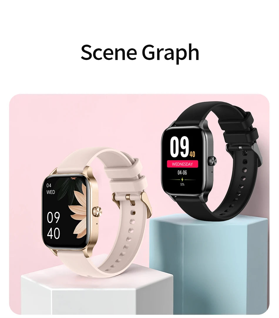 LIGE Smart Watch Answer/Make Call 1.85" Smartwatch for Android iOS Heart Rate Sleep Monitor Pedometer Waterproof Fitness Watches