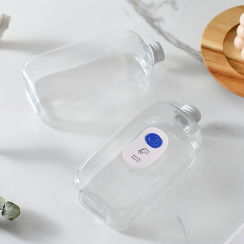 400mL Plastic Beverage Bottles Durable Water Containers with Secure Lids for Drinking Storage
