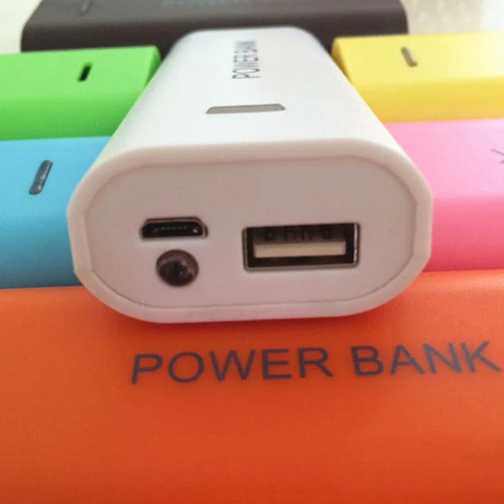 1/2pcs Power Bank Case 1-Cell 18650 Battery Box for Smart Phone Charge 5V 1A for 18650 Battery with Indicator Light