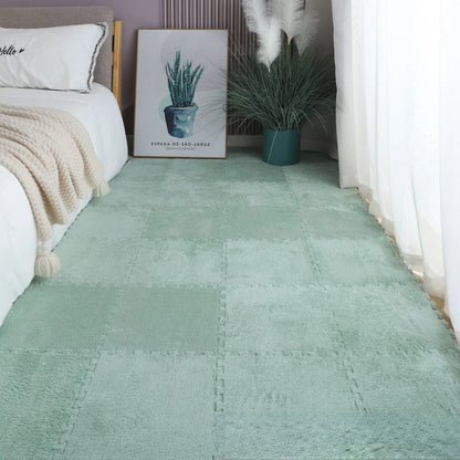30*30CM Soft Plush Children Kids Rug Play Mat Puzzle Carpet Warm Playmat Interlocking Exercise Tiles Floor Carpet Decoration Mat