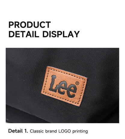 LEE Fashion Waterproof Large Crossbody Shoulder Bag Women Male Flip Laptop Messenger Bag Teenagers College Satchel School Bag