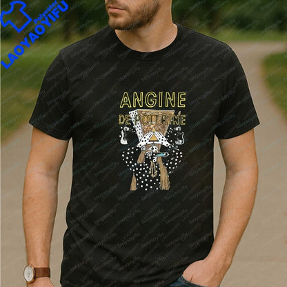 Angine De Poitrine Mens T-shirts and Tank Tops - Summer Short-sleeved Men's and Women's Comfortable T-shirts