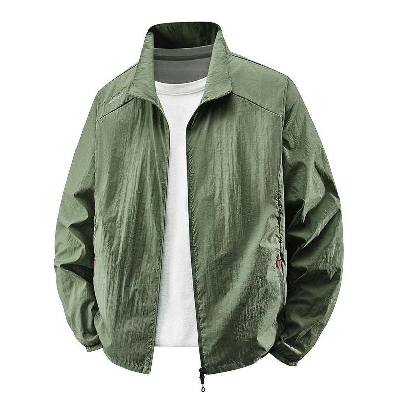 Sunscreen Jacket for Men Summer Thin Lightweight Breathable UV Protection Ice Silk Outdoor Fishing Hiking Sikn Coats