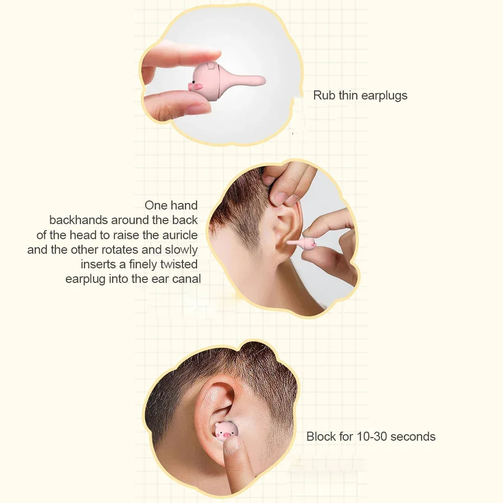 Cartoon Earplugs Soundproof Sleeping Ear Plugs Noise Reduction Ear Plug Special Mute Soft Slow Rebound Anti Snore Ear Protector