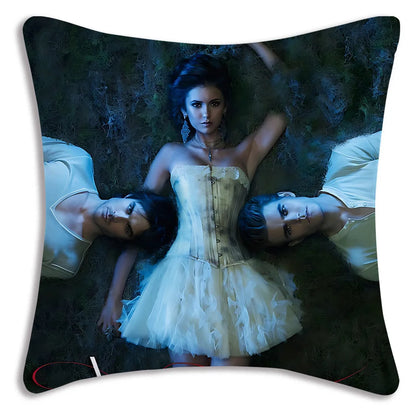 Hot American TV series Vampire Diaries Pillow Covers Sofa Decorative Home Double-sided Printing Short Plush Cute Cushion Cover