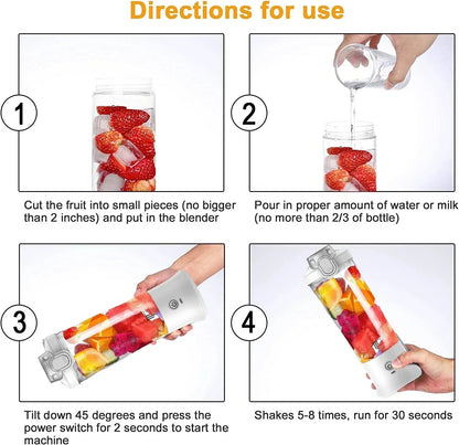 Zai Xiao Portable Blender 600ML Electric Juicer Fruit Mixers 4000mAh USB Rechargeable Smoothie Mini Blender Personal Juicer colo