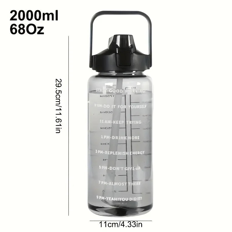 1 Piece, 64OZ (Approx. 2000ml)Large Outdoor Straw Water Cup, 1pc | Great for Hiking, Cycling, Birthday & Holiday Gifts
