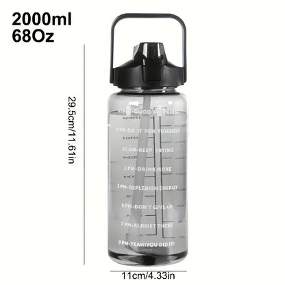 1 Piece, 64OZ (Approx. 2000ml)Large Outdoor Straw Water Cup, 1pc | Great for Hiking, Cycling, Birthday & Holiday Gifts