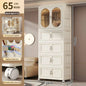 Foldable Baby Closet Plastic Infant Wardrobe Children's Clothing Storage Cabinet for Home Bedroom No Installation Needed