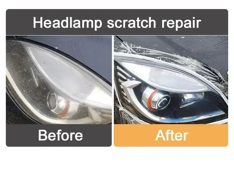 Scratch remover for repairing headlights, polishing agent for car headlights, polishing solution for repairing headlights