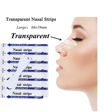 100/300pcsLot Transparent Nasal Strips Anti-SnoringSticker Better Nose Breath Reduce Snoring Tool Health Care Stop Snoring Patch