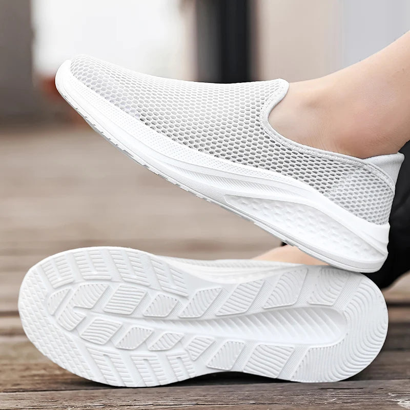 Outdoor Mesh Men Loafers Summer Man Casual Shoes Platform Walking Sneakers Comfortable Breathable Running Jogging Sport Shoes