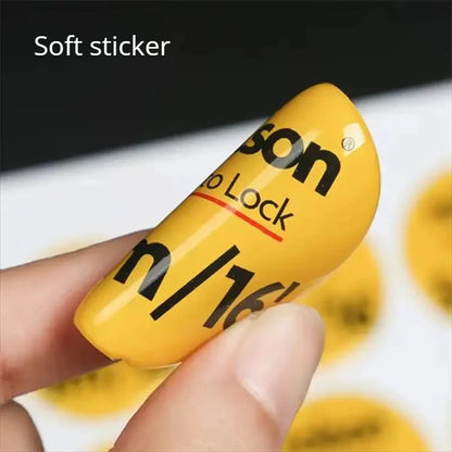 50PCS Free Custom Waterproof 3D Gel Logo Clear Crystal Epoxy Resin Dome Sticker Self-Adhesive Any Size