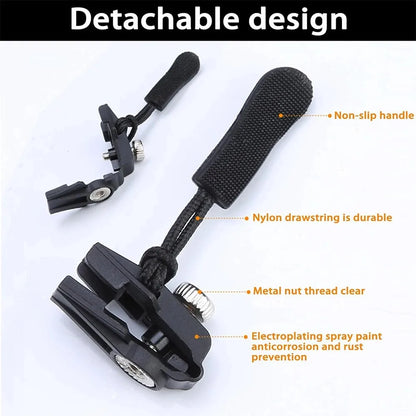 Universal Zipper Repair Kit Quick Instant Detachable Zipper Head Replacement Zipper Slider Pull for Jacket Bags Coat Free Sewing