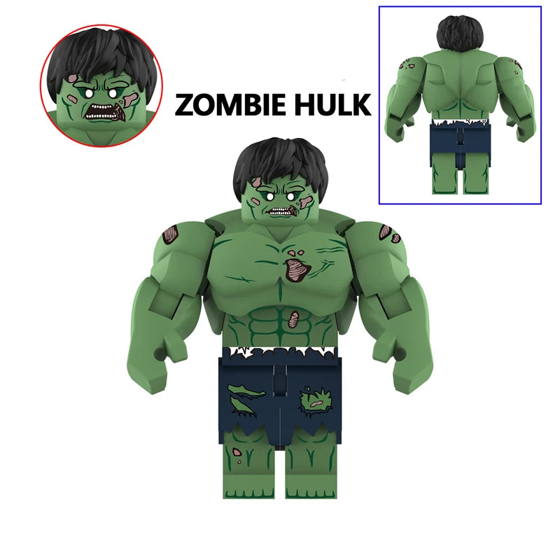 7.5CM Big Size Movable Figure Hulk Lizard Rhino Thing Colossus Hulkbusters Infinity War Model Building Blocks Toys Action Bricks