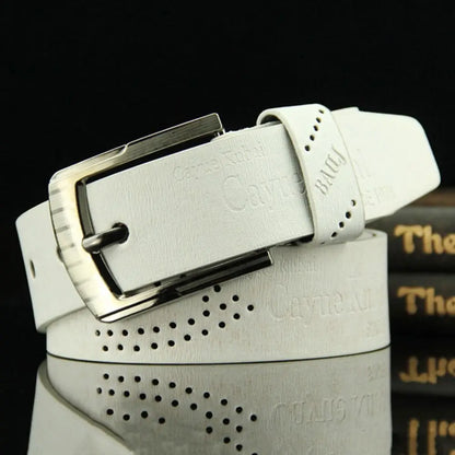 Durable Cowboy Leather Belt Casual Vintage Pin Buckle Waistband Pants Bands Men's Belt