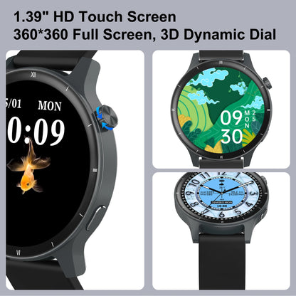 Inteligentny zegarek LIGE dla kobiet i mężczyzn, z połączeniami Bluetooth, sportowa bransoletka fitness, zdrowie kobiet, dynamiczna tarcza 3D, smartwatch damski, nowość 2026