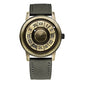 FOXBOX Fashion Leather Watch Men Creative Rolling Pointer Design Watch Men Casual Business Military Men's Quartz WristWatches