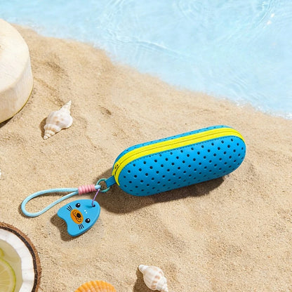 Perforated EVA Breathable Swim Goggle Storage Case with Handle Portable Glasses Sunglasses Case Swimming Gear Accessories