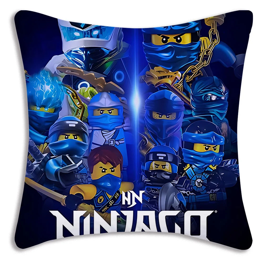 Pillow Covers Cartoon For Game Ninjagos Sofa Decorative Home Double-sided Printing Short Plush Cute Cushion Cover