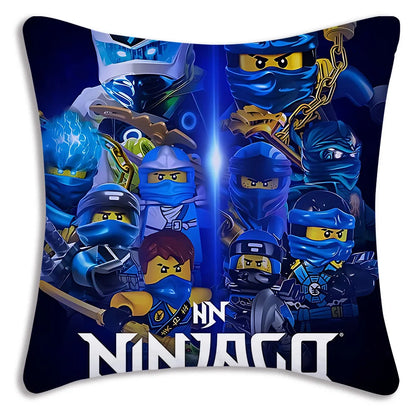 Pillow Covers Cartoon For Game Ninjagos Sofa Decorative Home Double-sided Printing Short Plush Cute Cushion Cover
