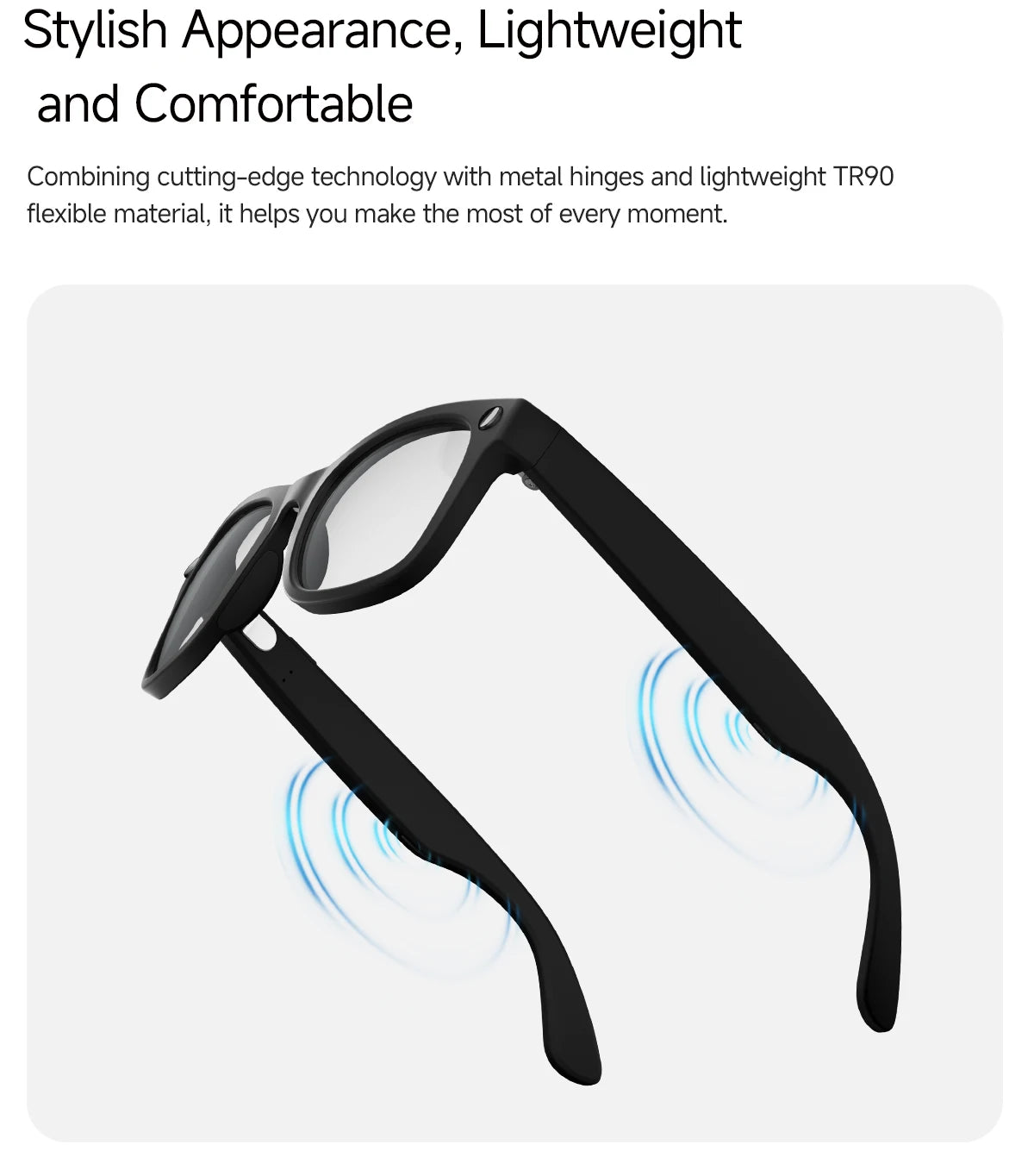 MT5 Ultra AI Smart Glasses 8MP Camera Video Recording Real-Time Translation Bluetooth Call Music with Charging Case