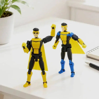 3d Printed Blue-Masked Invincible T13 Dummy13 Multi-Jointed Movable 3d Printed Shapeshift Toys Action Figure Custom Toy