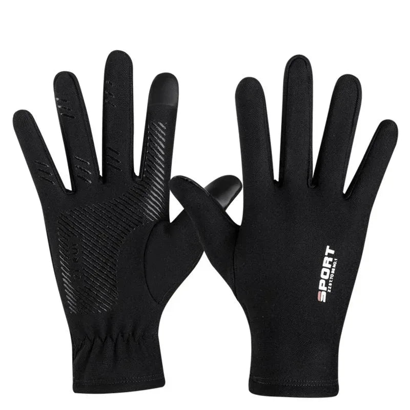 Summer Ice Silk Touchscreen Gloves Anti-Slip Waterproof Sunscreen Outdoor Gloves for Fishing Cycling
