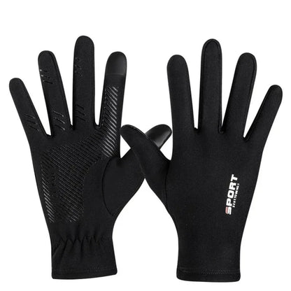 Summer Ice Silk Touchscreen Gloves Anti-Slip Waterproof Sunscreen Outdoor Gloves for Fishing Cycling