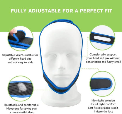 1pc Anti Snore Chin Strap Stop Snoring Snore Belt Sleep Apnea Chin Support Straps for Woman Man Health Care Sleeping Aid Tools