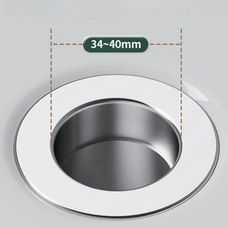 Easy-Clean Sink Drain Cover – Stainless Steel Filter with Leak-Proof Silicone Seal, Prevents Clogs