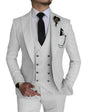 3 Piece Men's Wedding Dress Suits Slim Fit Lapel Tuxedos Party Leisure Formal Male Suit For Groomsman Suit (Blazer+Vest+Pants)