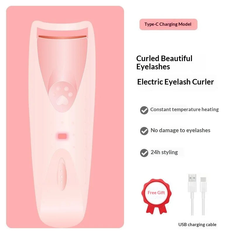 Electric Heated Eyelash Curler Women Long Lasting Automatic Eye Lash Perm Tool Makeup Accessory Heated Clip