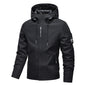 Waterproof Jacket Men Outdoor Softshell Zip Up Hooded Jacket Windbreaker Hiking Camping Coats Lightweight Spring Autumn Coats