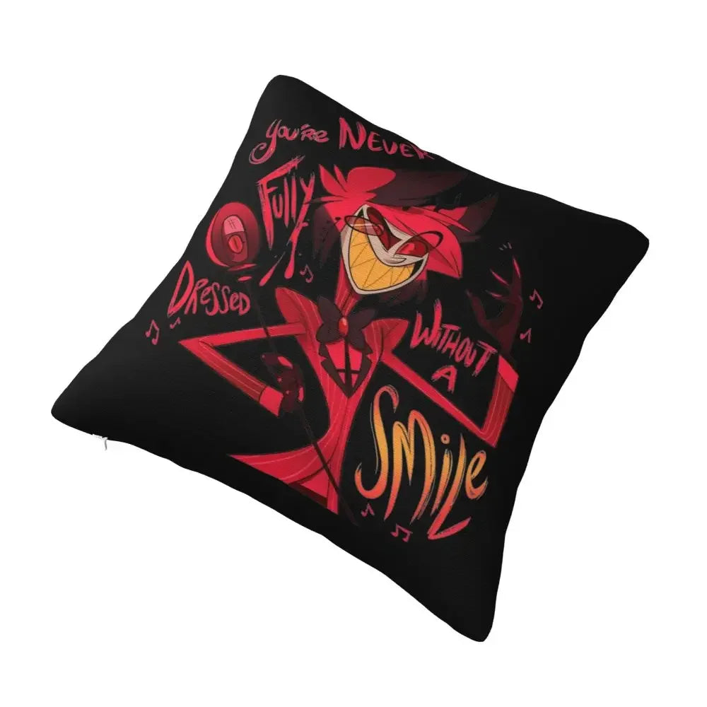 Hazbins Hotels Lucifer Alastor Pillowcase Printing Polyester Cushion Cover Decorative Pillow Case Cover Home Wholesale 40X40cm