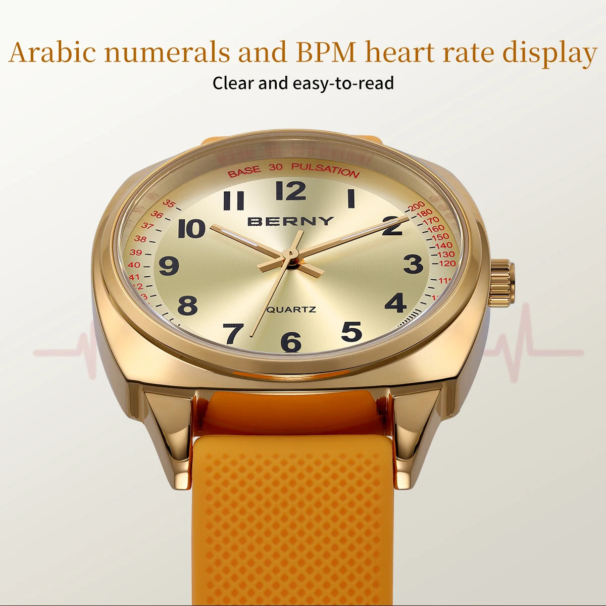 BERNY Women's Watches Nurse Watch Casual Simple Ladies Gold Quartz Watches Luminous Easy Read Waterproof Sport Women Wristwatch