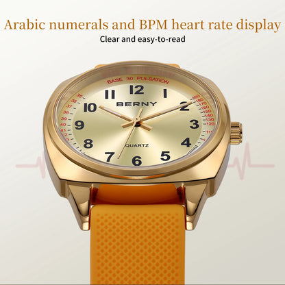 BERNY Women's Watches Nurse Watch Casual Simple Ladies Gold Quartz Watches Luminous Easy Read Waterproof Sport Women Wristwatch