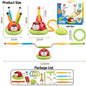 Musical Jump Sports Toys Multifunction Toss Ring Game Toy and Shooting Launcher for Kids Fitness Training Home Outdoor Game