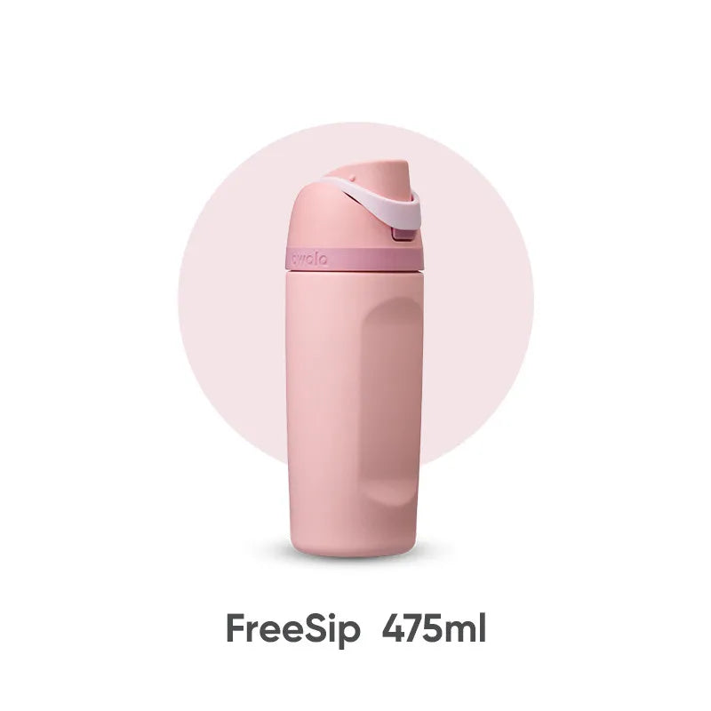 Owala Freesip insulated cup new straw cup stainless steel water cup portable cup 475ml，BPA-Free，16oz