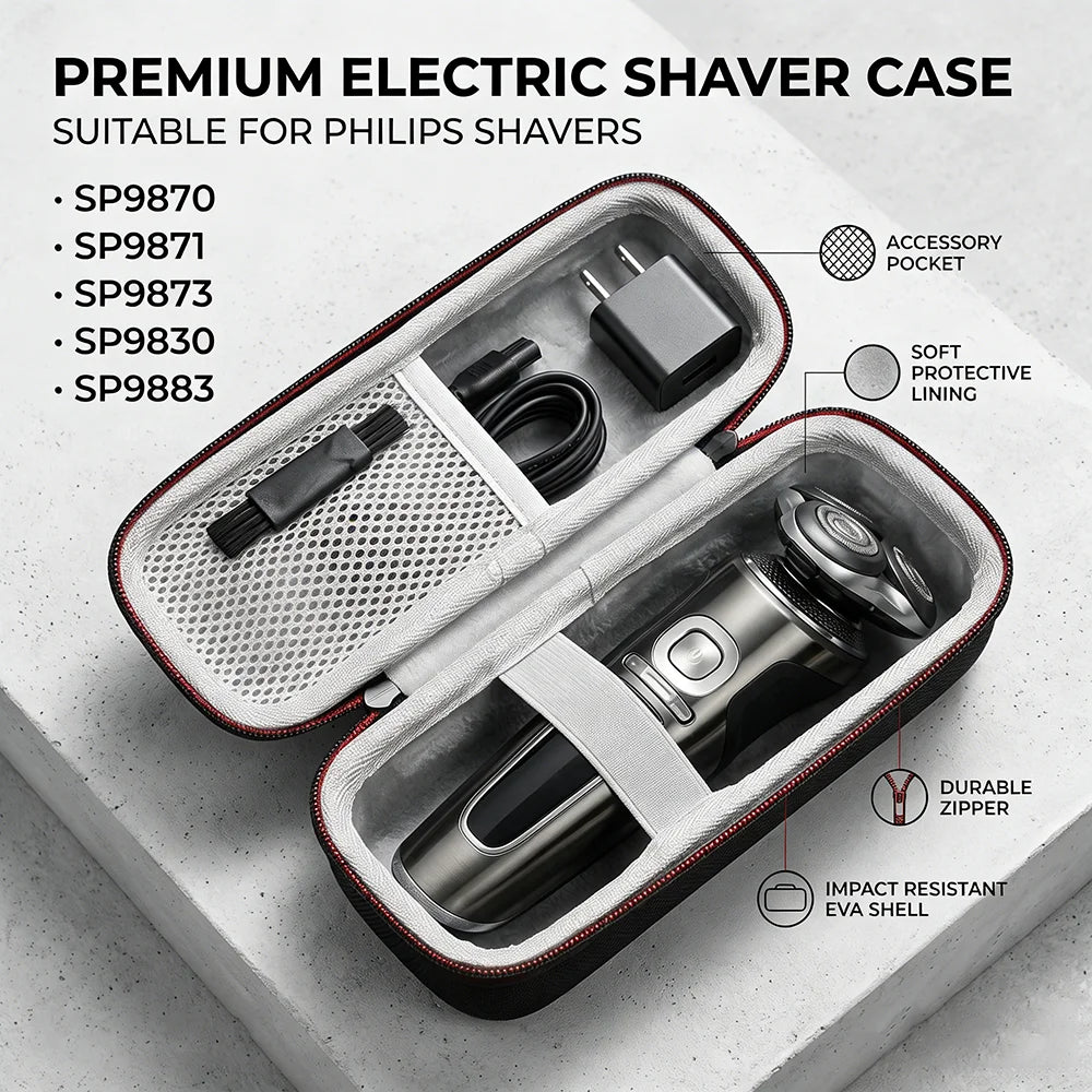 EVA Protective Shaver Storage Case for Philips Shaver Portable Beard Trimmer Protection Bag for SP9870 SP9871 SP9873 SP9830 9883