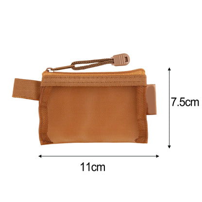 Zipper Mesh Bag Nylon Small Makeup Zipper Mesh Pouch Earphone Storage Bags Multi-purpose Square Bag Coin Bag