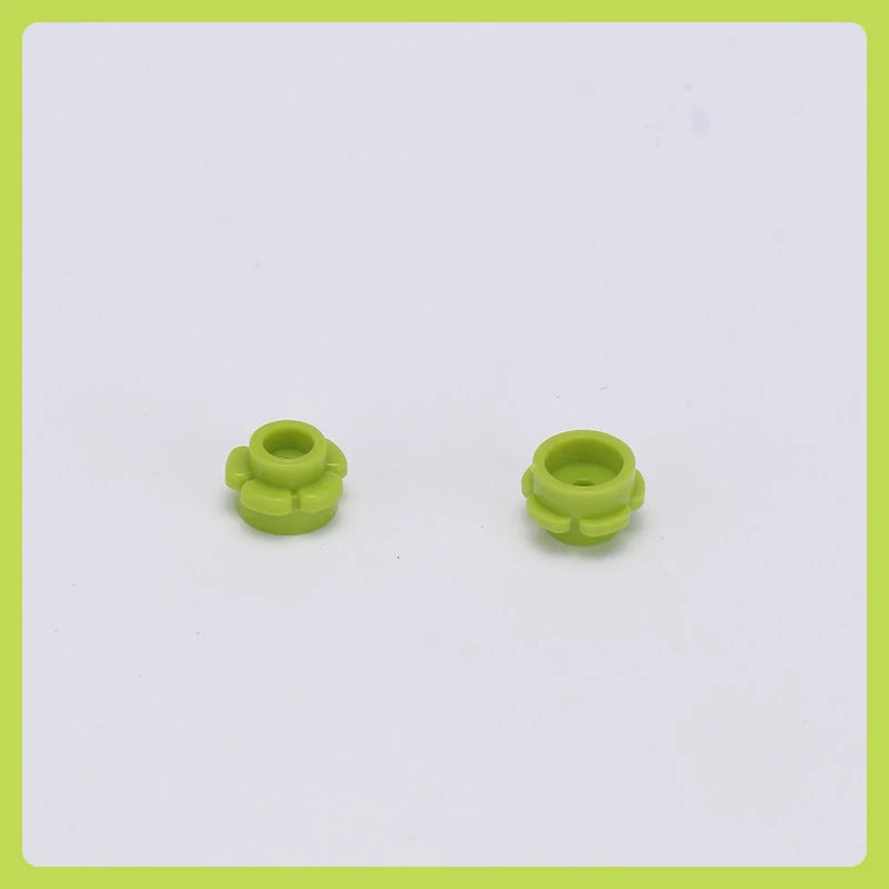 300PCS Moc bricks 24866 Round 1x1 with flower edge Compatible Building Blocks 5 petals flower parts DIY Assembles Creative Toy