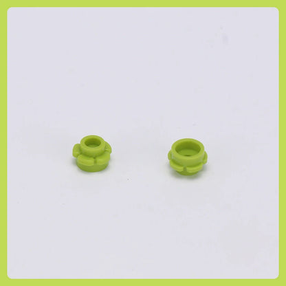 300PCS Moc bricks 24866 Round 1x1 with flower edge Compatible Building Blocks 5 petals flower parts DIY Assembles Creative Toy