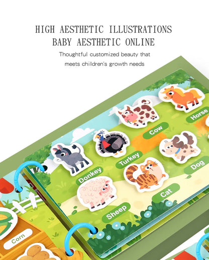 Busy Book for Kids Quiet Book Sticker Montessori Early Educational Toy Toddlers Matching Puzzles Game Baby Learning Toys Gifts